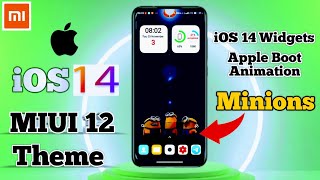 Miui 12  iOS 14 Theme for xiaomi redmi mobile|iOS 14 widgets|Apple boot animation