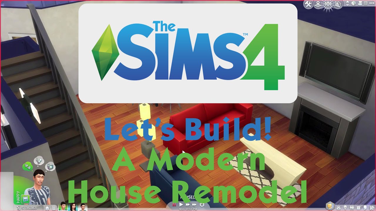 Let's Build |  A Modern Sims 4 House Remodel - YouTube