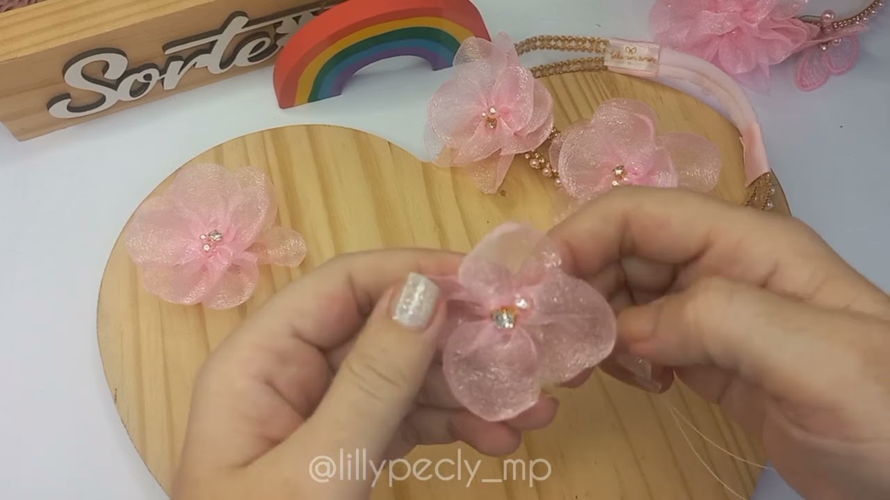 Flower Organza - com 37cm  -  Flor LillyPecly