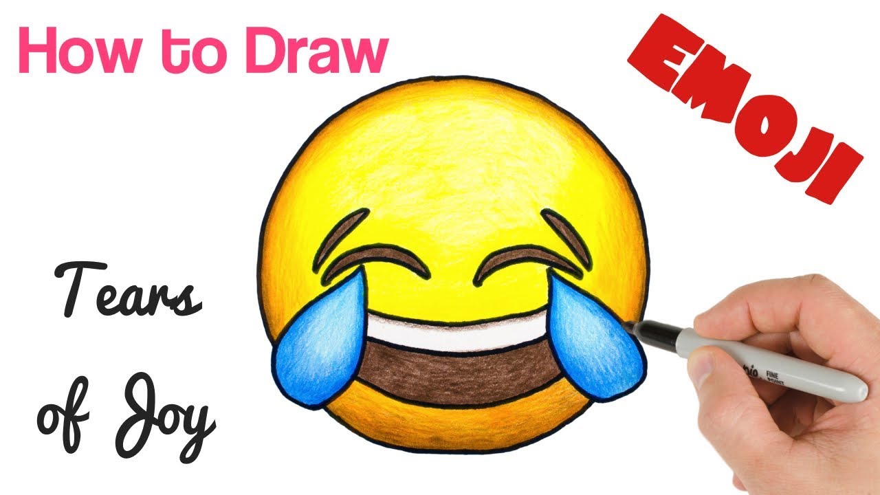 How to draw a laughing emoji  Art All You Need is Your Imagination