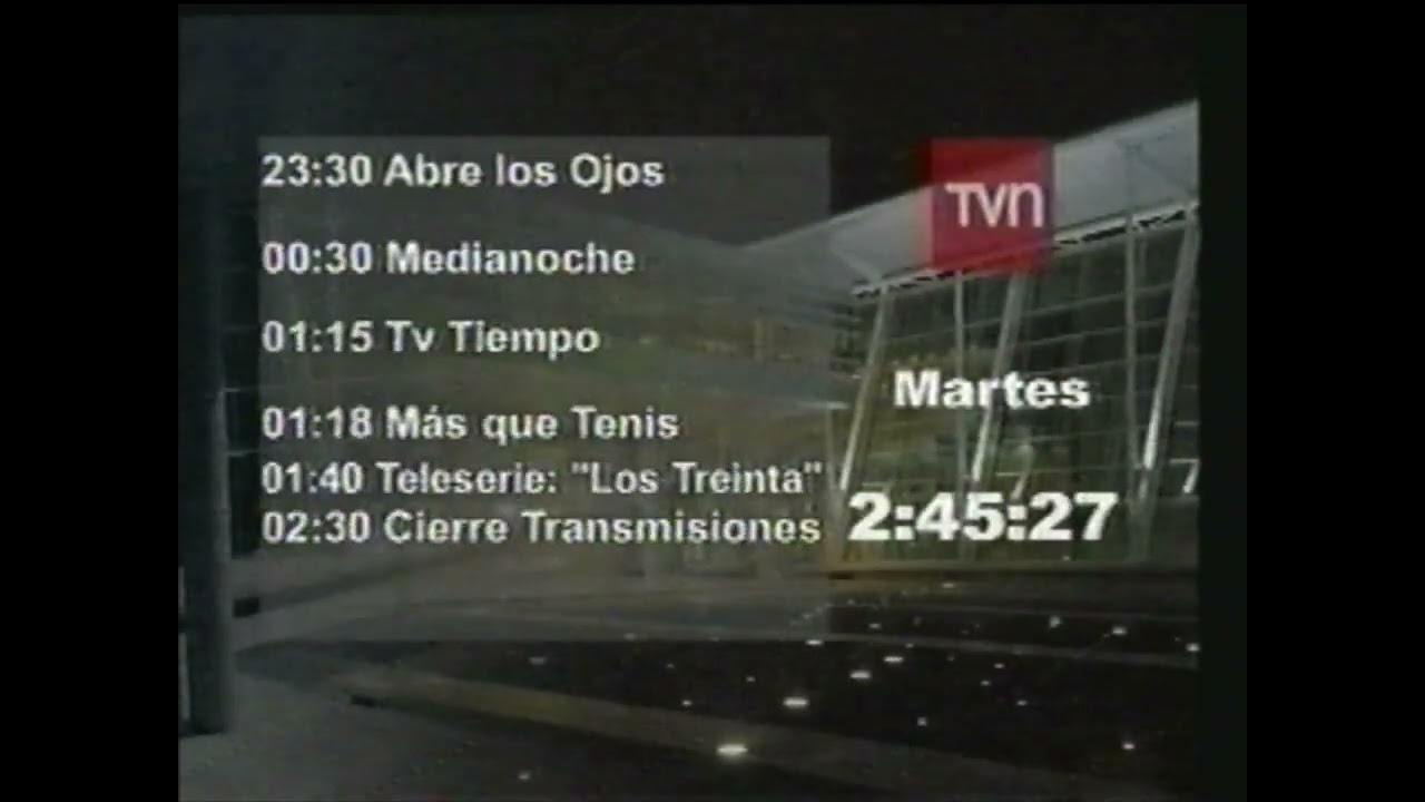 Tvn cierre de transmisiones 1h30m parrilla de programaci n 21 de