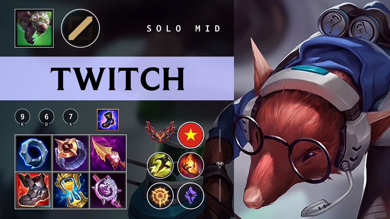 Twitch Mid vs Zed - VN Grandmaster Patch 26.03