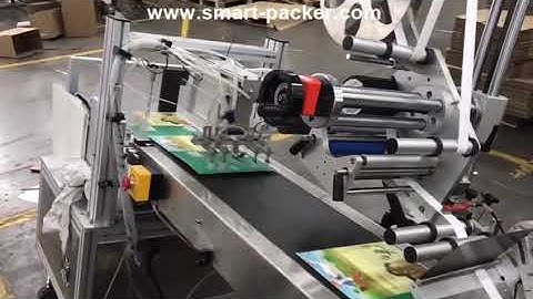 Air suction pick up type carton automatic feeding paging top labeling machine