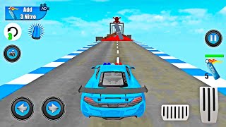 Police Car Mega Ramp Racing Simulator - Luxury Impossible Stunts Car Driving | Android GamePlay