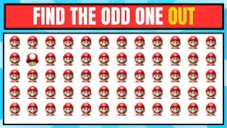 Find the ODD one out Mario Emoji, Numbers & Letter #hardchallenge #findtheoddemoji #findtheoddnumber