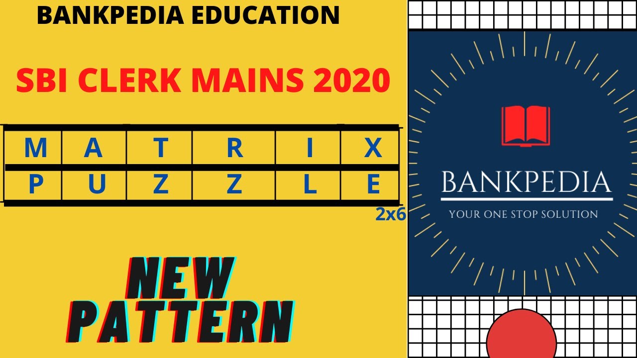 Matrice Rbi Matrix puzzle | SET 02 | SBI/RBI Clerk Mains 2020 | IBPS PO | RRB | LIC ...