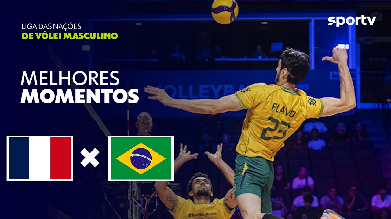 FRANÇA 0 X 3 BRASIL | MELHORES MOMENTOS | LIGA DAS NAÇÕES DE VÔLEI MASCULINO 2026 | sportv