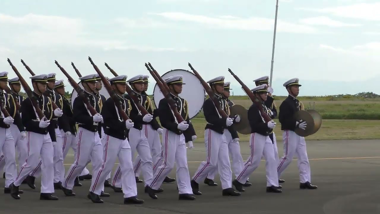 小月基地スウェルフェスタ2025.10.26ファンシードリル&ドラムライン　M1ガーランドライフル