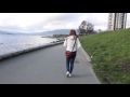 Walking in Downtown Vancouver BC Canada - ENGLISH Bay - Lots of People - February 2016