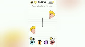 Brain Test Level 260 | You must reform the face walkthrough.