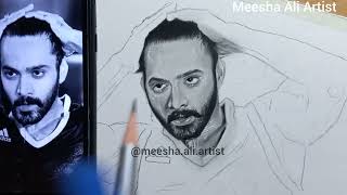 Wahaj Ali Drawing from Tere Bin || How to draw Wahaj Ali