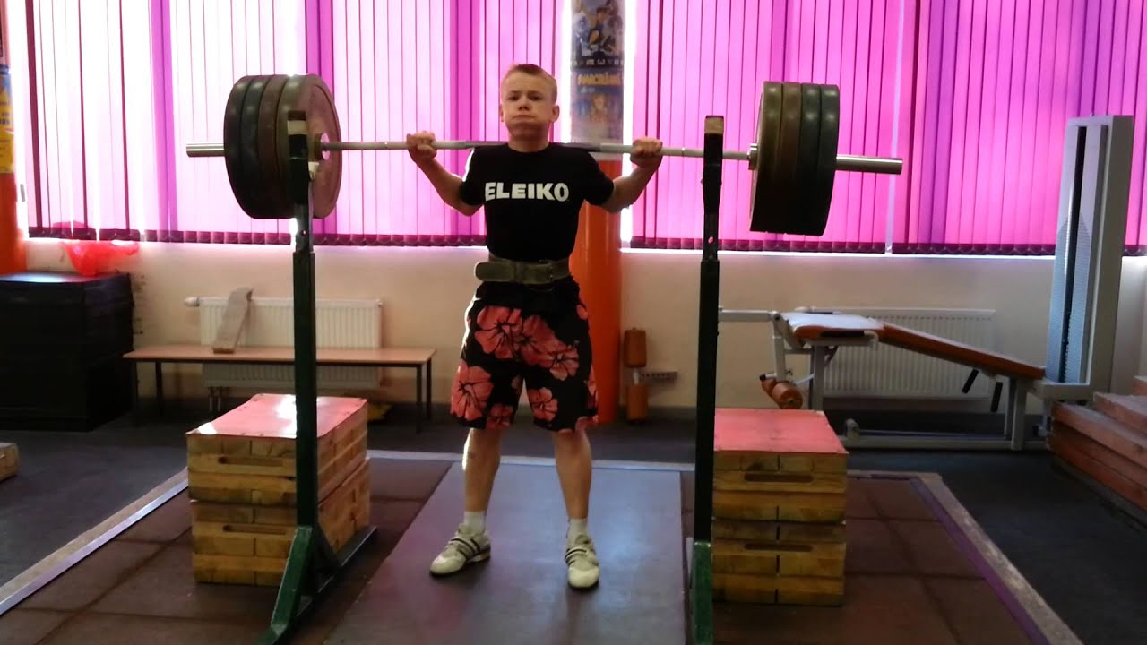 Back squat 180Kg by 14 year old boy YouTube
