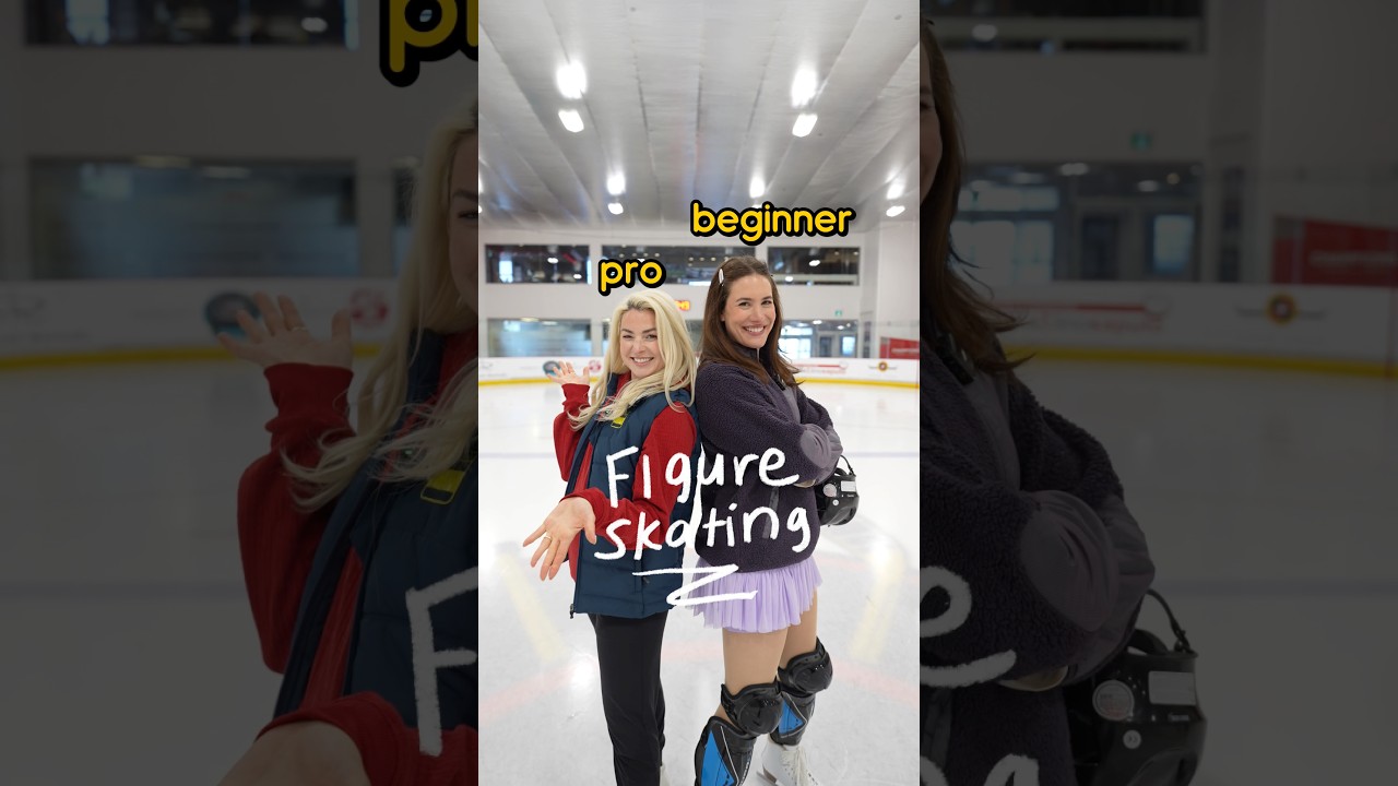 Beginner vs pro: figure skating edition! ⛸️ #figureskating