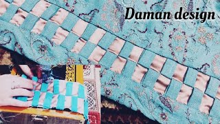 Latest daman design for kurti/kameez  |||kurti daman design by Art of hand||Hafsa's style