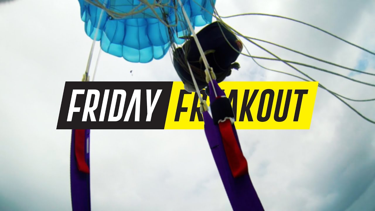 Friday Freakout Bag Lock Malfunction, Skydiver Holds Parachute Between