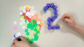 TOY Number 5 with Fun Snowflake Building Blocks - Let