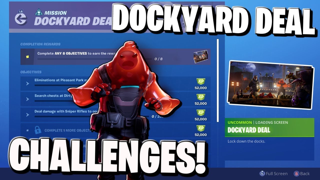 How To Complete The "DOCKYARD DEAL" Challenges In (Fortnite Battle Royale)
