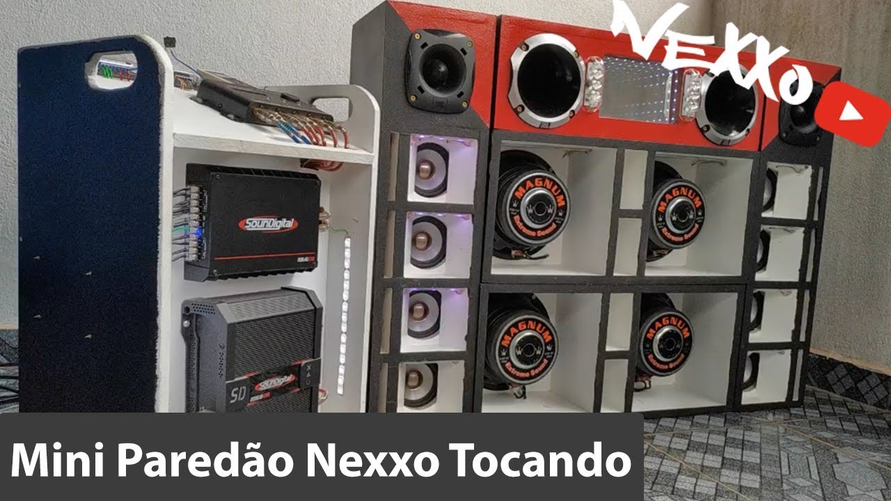 Mini paredão com Quatro caixas - Áudio, TV, vídeo e fotografia