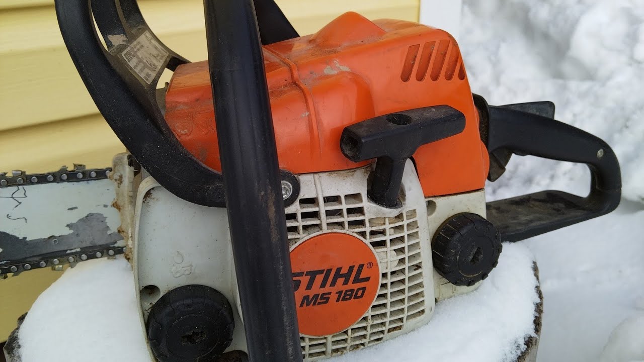 Обслуживаем бензопилу stihl ms 180 - YouTube