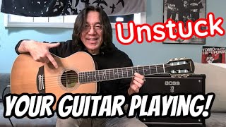 Unstuck Your Visual Shape Guitar Playing from YouTube! (Basic Theory On One String Approach)