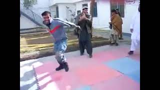 This Soldier tried to teach this Afghani man some wrestling but the opposite did happen