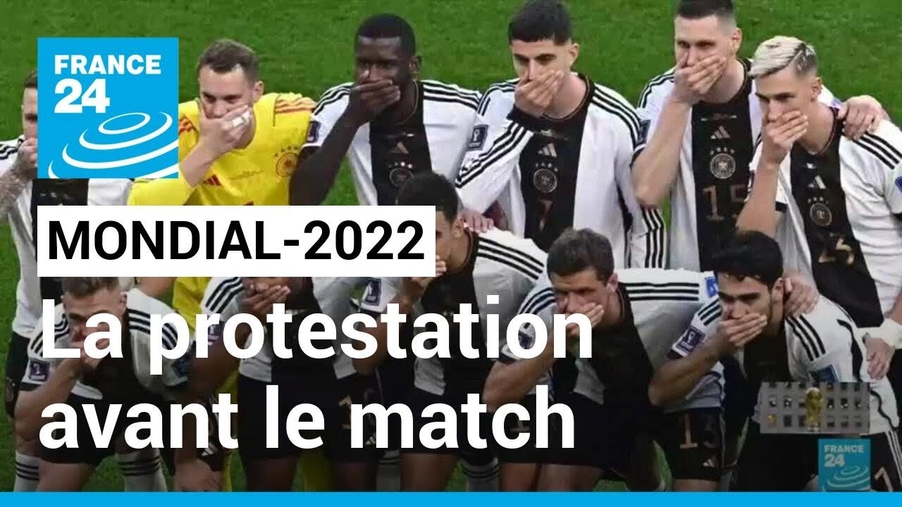 Mondial2022 les Allemands protestent main devant la bouche • FRANCE