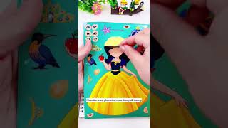 Nhãn Dán Trang Phục Công Chúa Disney Dễ Thương