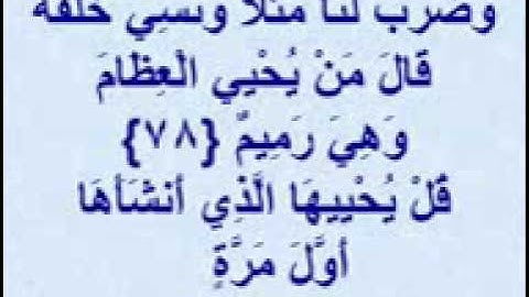سورة يس من الآية 78 إلى الآية 80   أبو الوفا الصعيدى