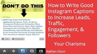 How to Write Good Instagram Captions | Increase Leads, Traffic, Engagement & Followers on Instagram