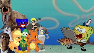 Everyone trying to get a pizza from Spongebob | EPIC Mo4aLka Bob Compilation