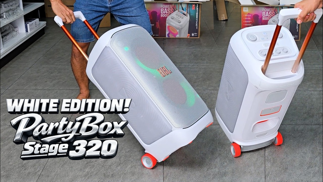 NEW WHITE EDITION! JBL PARTYBOX Stage 320 Unboxing - YouTube