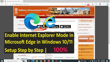 Enable Internet Explorer Mode in Microsoft Edge in Windows 10/11|