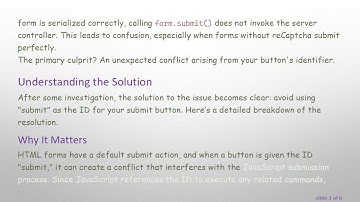 Resolving reCaptcha Submission Issues in ASP.Net MVC 5 Forms