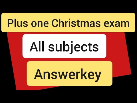 plus one Christmas Exam എല്ലാ subjects ന്റെയും answer key - YouTube