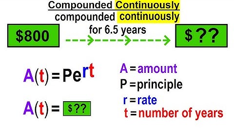 Algebra - Ch. 46: Exponential Functions (10 of 12) Solve Compounded CONTINUOUSLY Word Problem