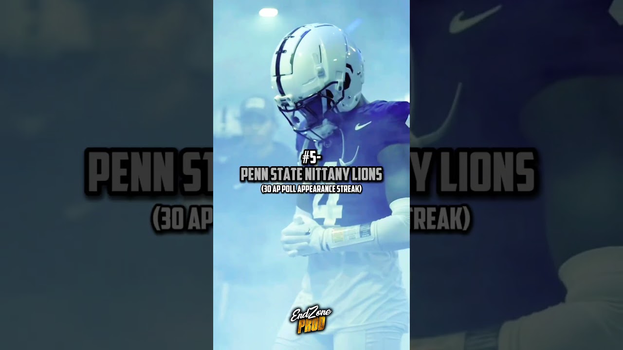 Current College Football Teams With the Longest AP Poll Streaks 