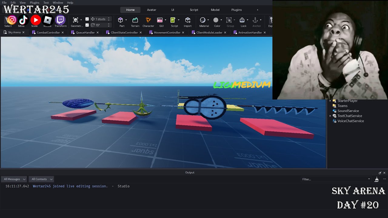 LIVE🔴Sky Arena Day #20 Roblox DevLog🔴