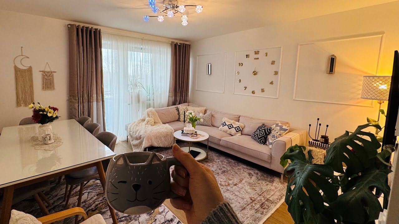 غيرت ديكور الصالة 😍 وبديت بتفريزات رمضان 🌙و وصفة فخد الغنم بالفرن مع رز بخاري 🤍