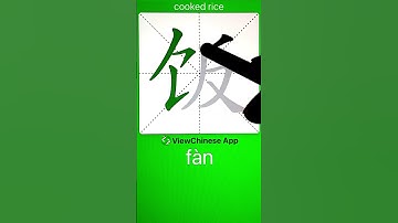 How to Write Chinese Character 饭(cooked rice)? App Name :《ViewChinese》&《My HSK》 #hsk #app学中文