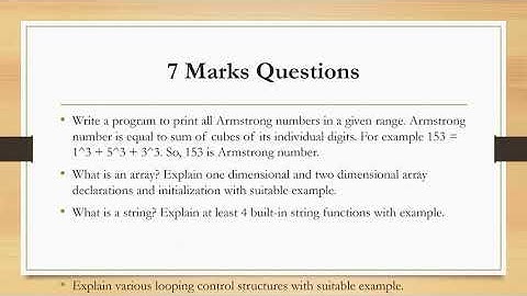 GTU | 3110003 - Programming for Problem Solving | BE Sem-1,2 | 25 Questions each of 3,4 and 7 marks