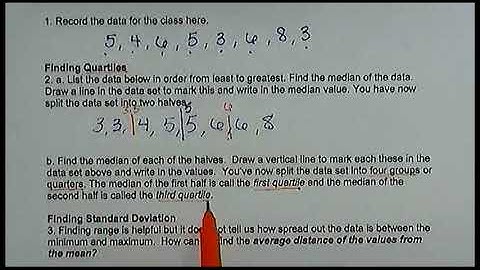 Prob & Stat 1.7 Activity Measuring Variability