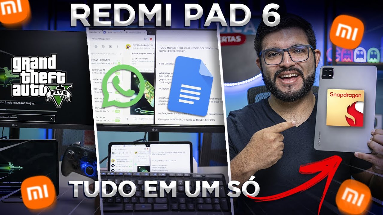 TOP! Redmi Pad 6 é tablet o mais POTENTE e custo benefício para comprar! (trabalho, estudos e jogos)