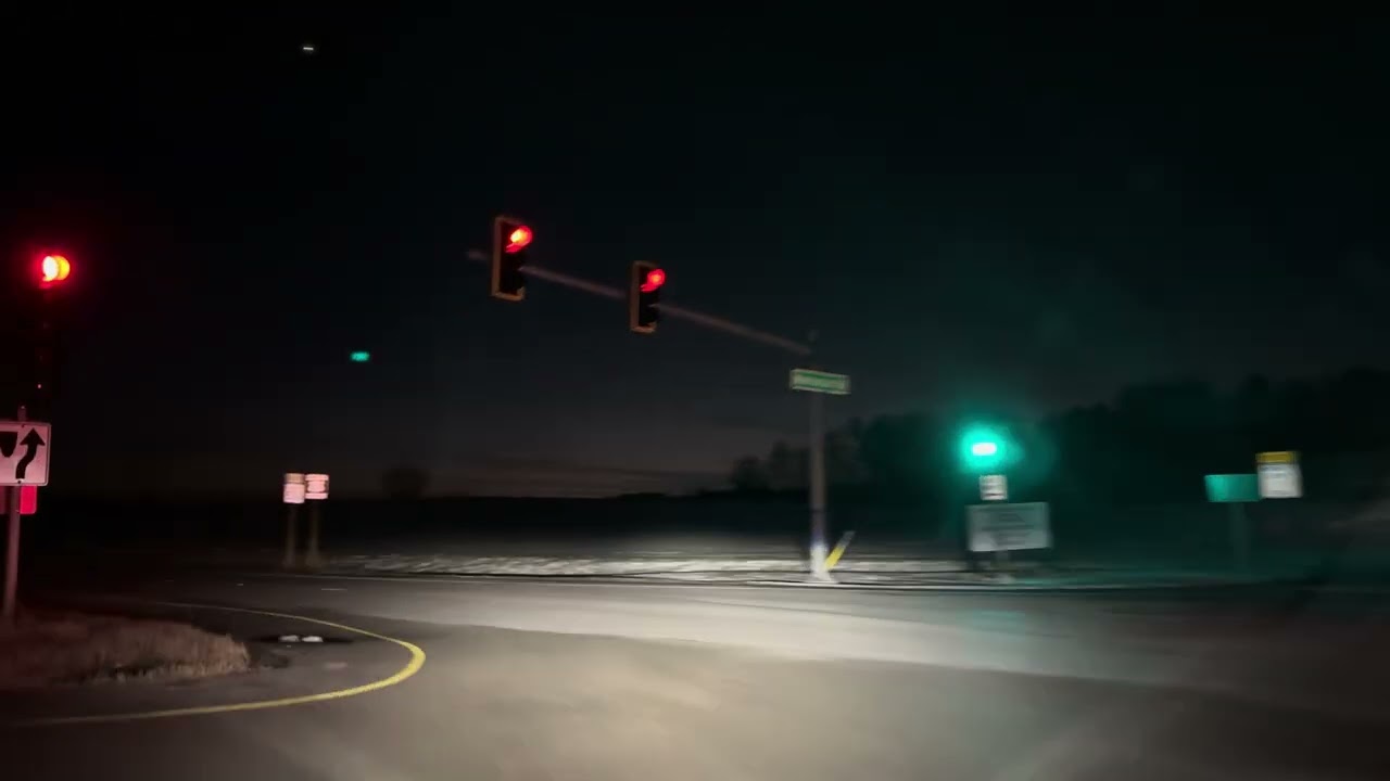 Drive Manhattan, IL to Wilmington, IL 4k night drive