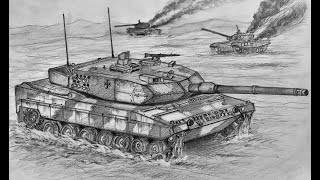 How to Draw a Leopard 2A7 Tank