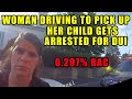 Bodycam DUI Arrest - Woman Arrested for DUI While Driving to Pick Up Her Child