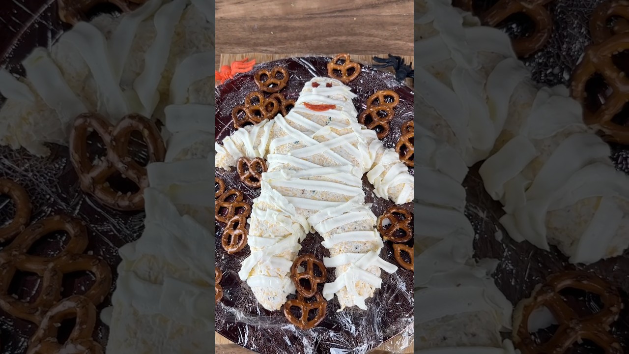 Жуткий сырный соус «Мумия» для вечеринок на Хэллоуин!