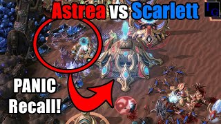 Emergency RECALL Disaster! (Astrea vs Scarlett) | StarCraft 2 SC2 Professional Game Pro Match