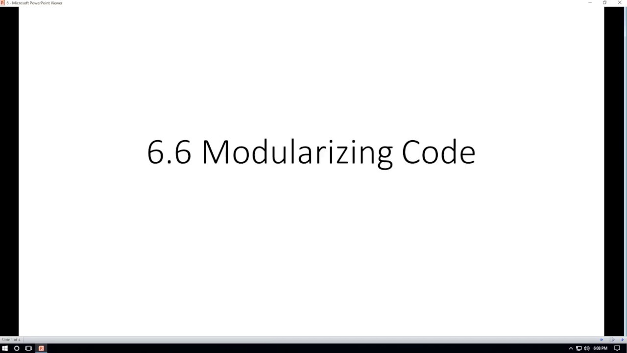 6.6 Modularizing Code - YouTube