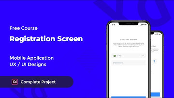 Registration Screen ChatGo Messenger Mobile Application ux ui design adobe xd tutorial
