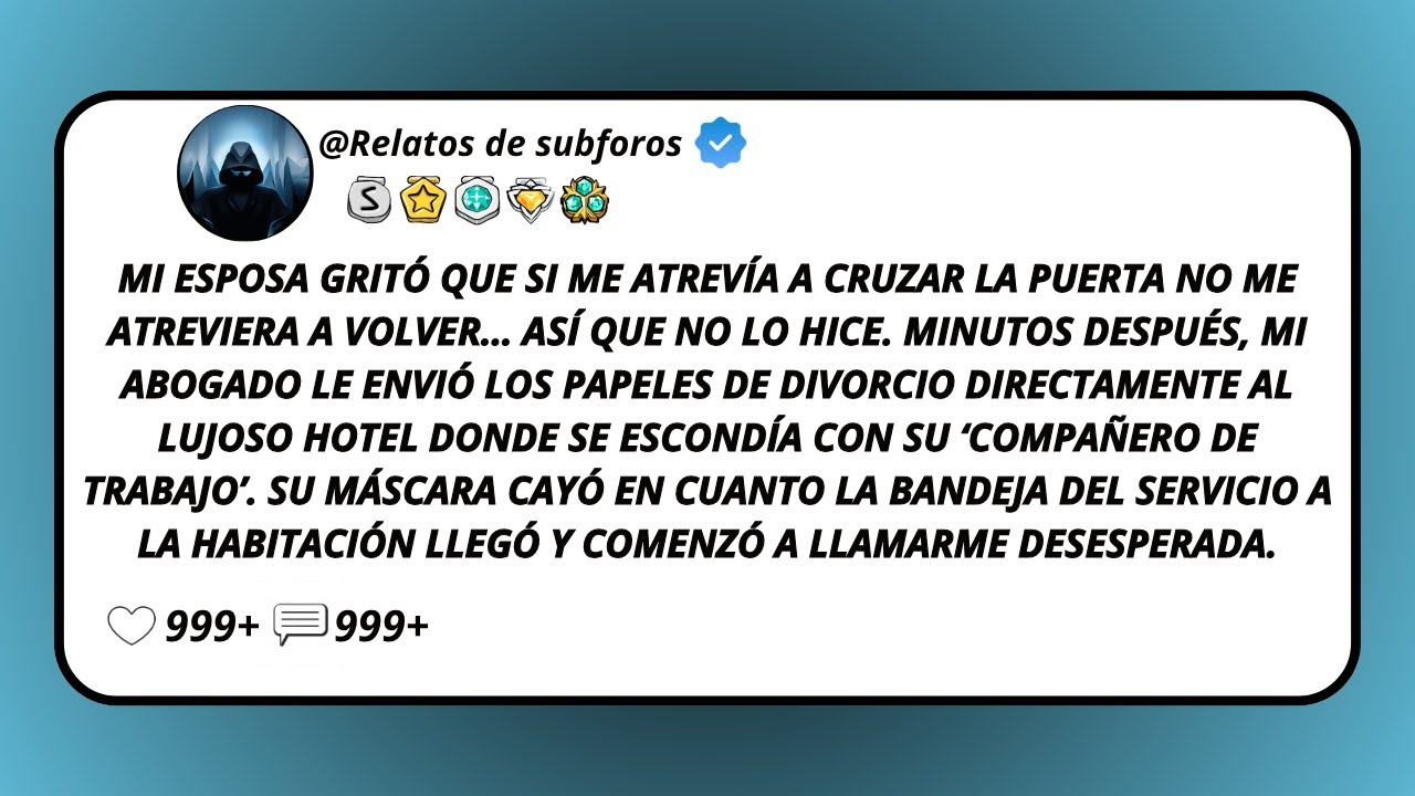 Mi Esposa Gritó Que Si Me Atrevía A Cruzar La Puerta No Me Atreviera A Volver… Así Que No Lo Hice...